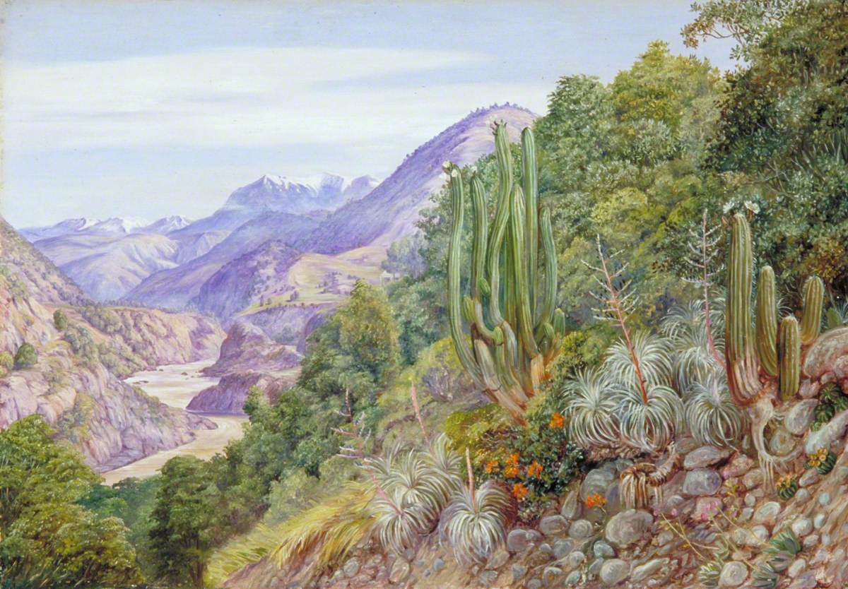 The Baths of Cauquenas in the Cordilleras, South of Santiago, Chili