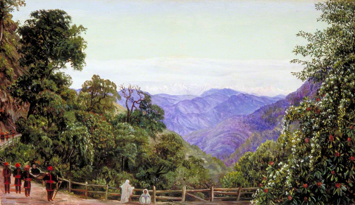 View of the Himalaya Mountains from Mussooree