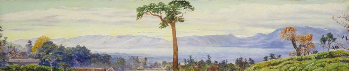 View of the City of Kioto, Japan, in the Morning Mist